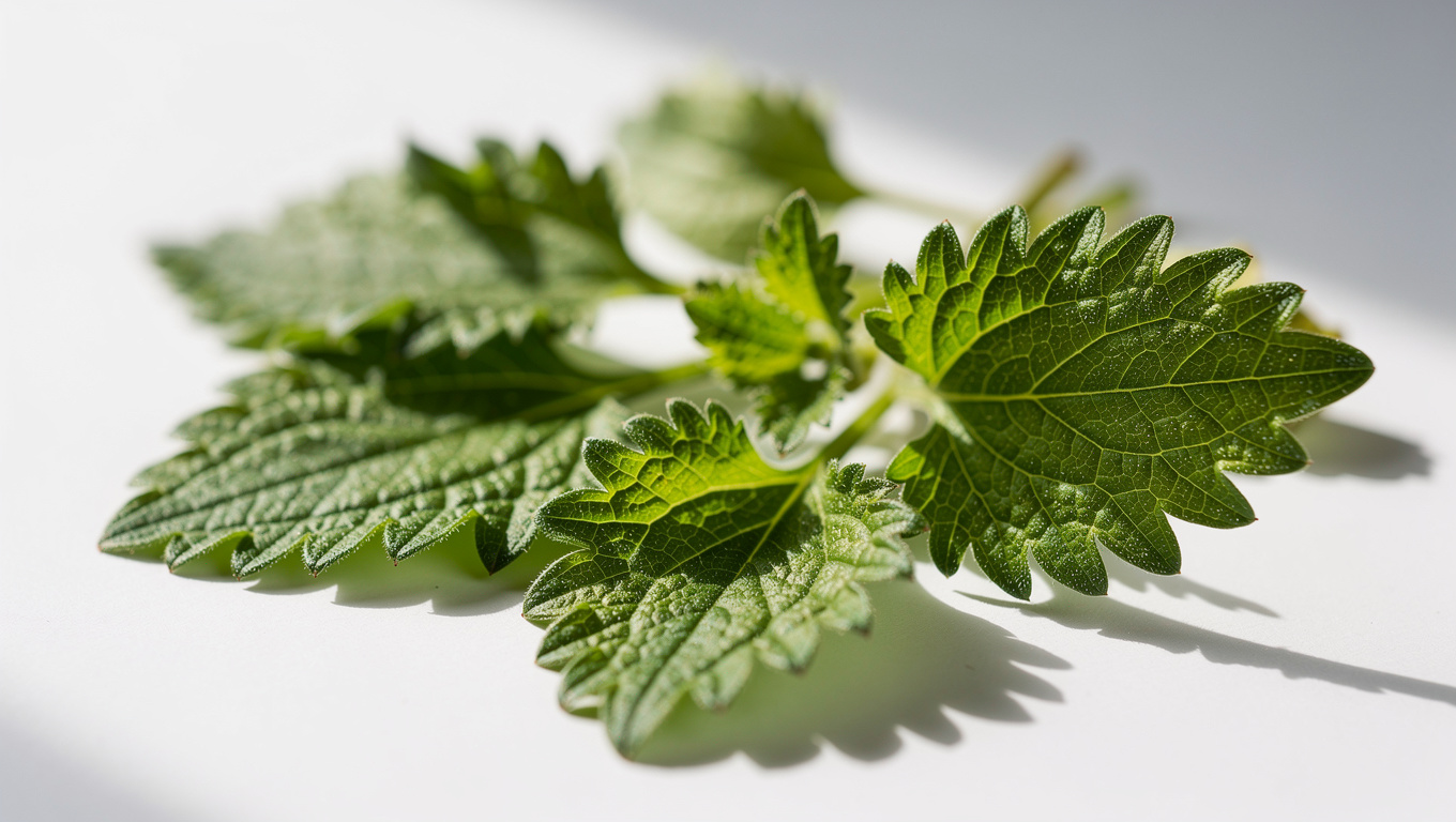 취나물 효능 — fresh chwi-namul aster leaves macro photography, w