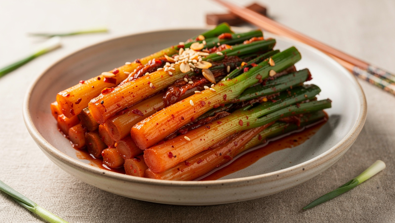 파 효능 — Korean pa kimchi green onion kimchi in bowl, ferme