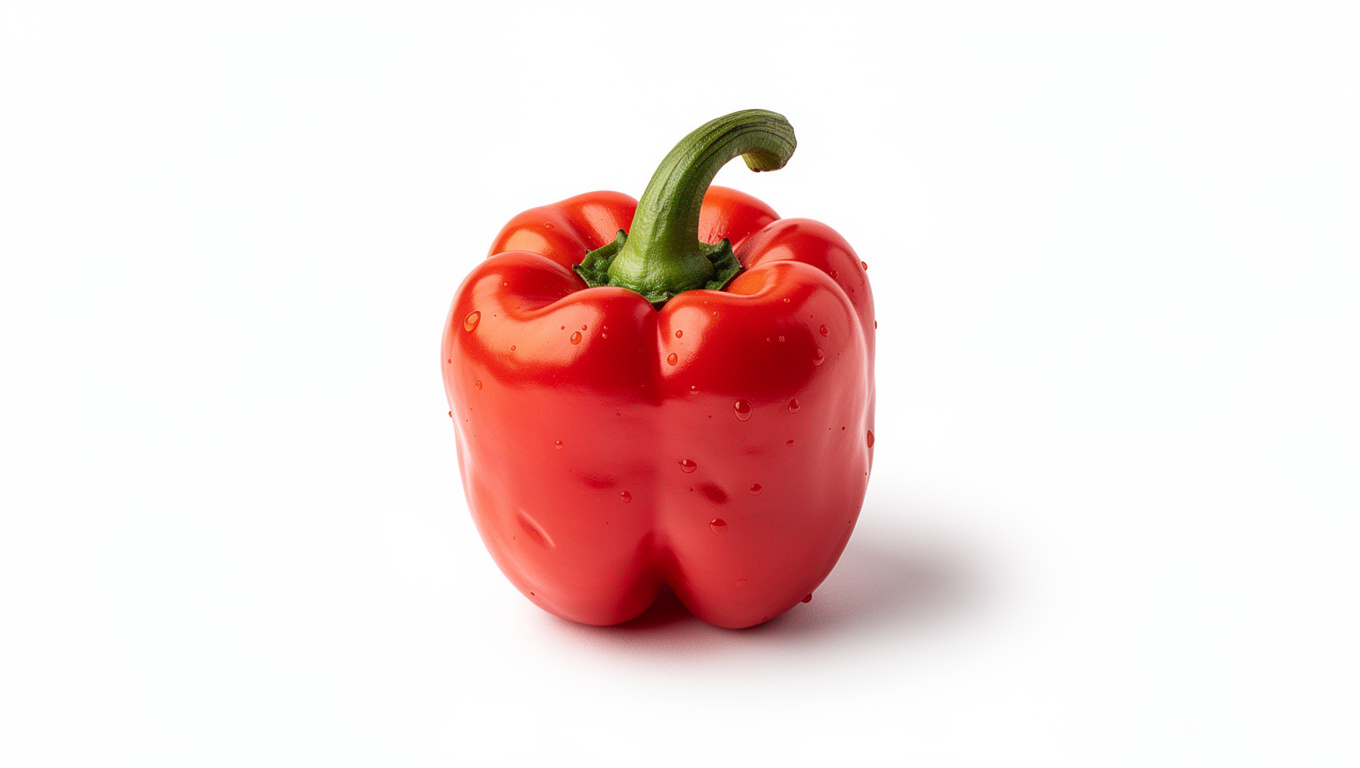 파프리카 효능 — Fresh red paprika on white background