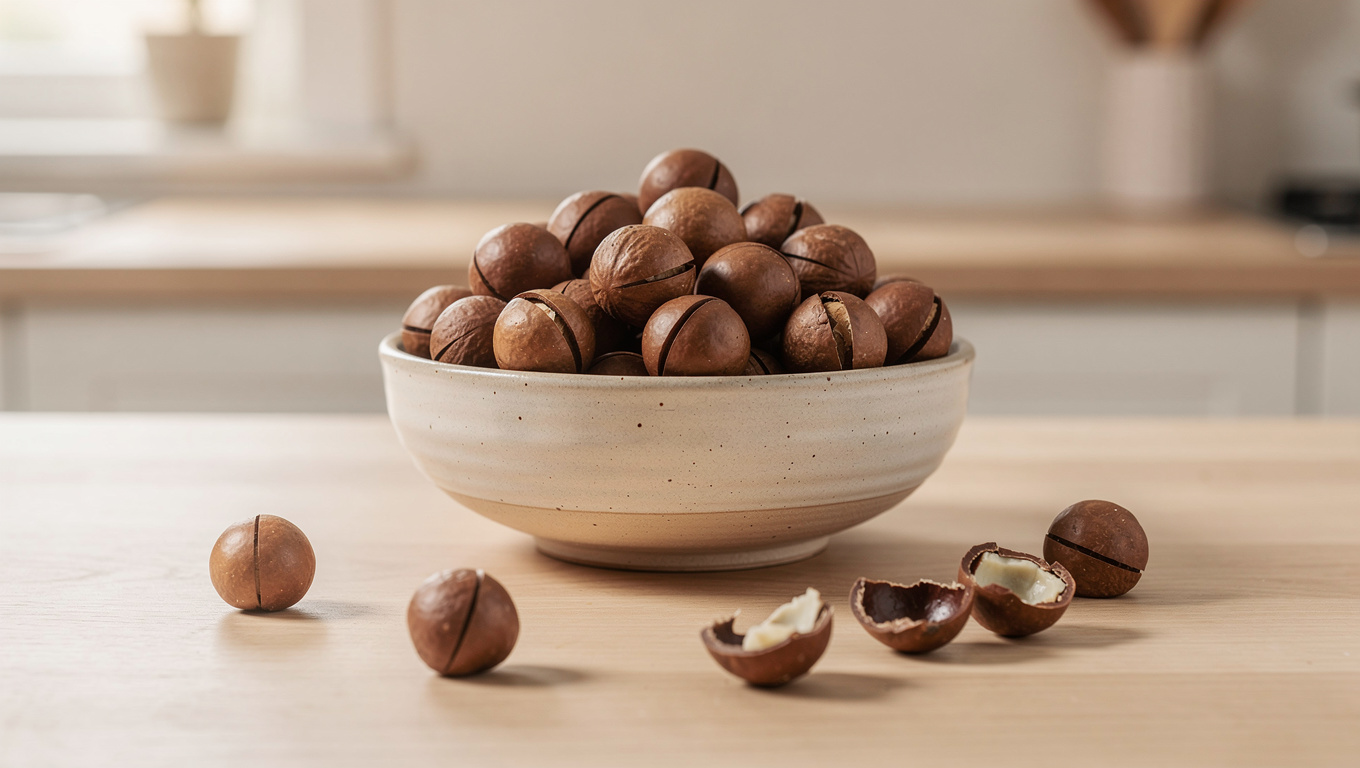 마카다미아 효능 — macadamia practical editorial photo, no text