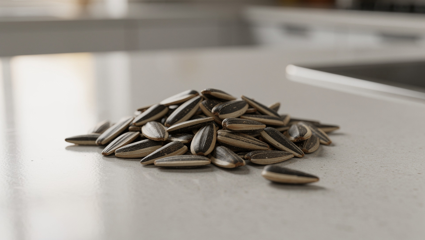 해바라기씨 효능 — sunflower seed practical editorial photo, no text